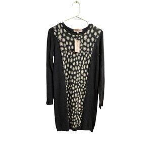 Philosophy Republic Clothing Leopard Sweater Dress Cashmere Blend NWT XS